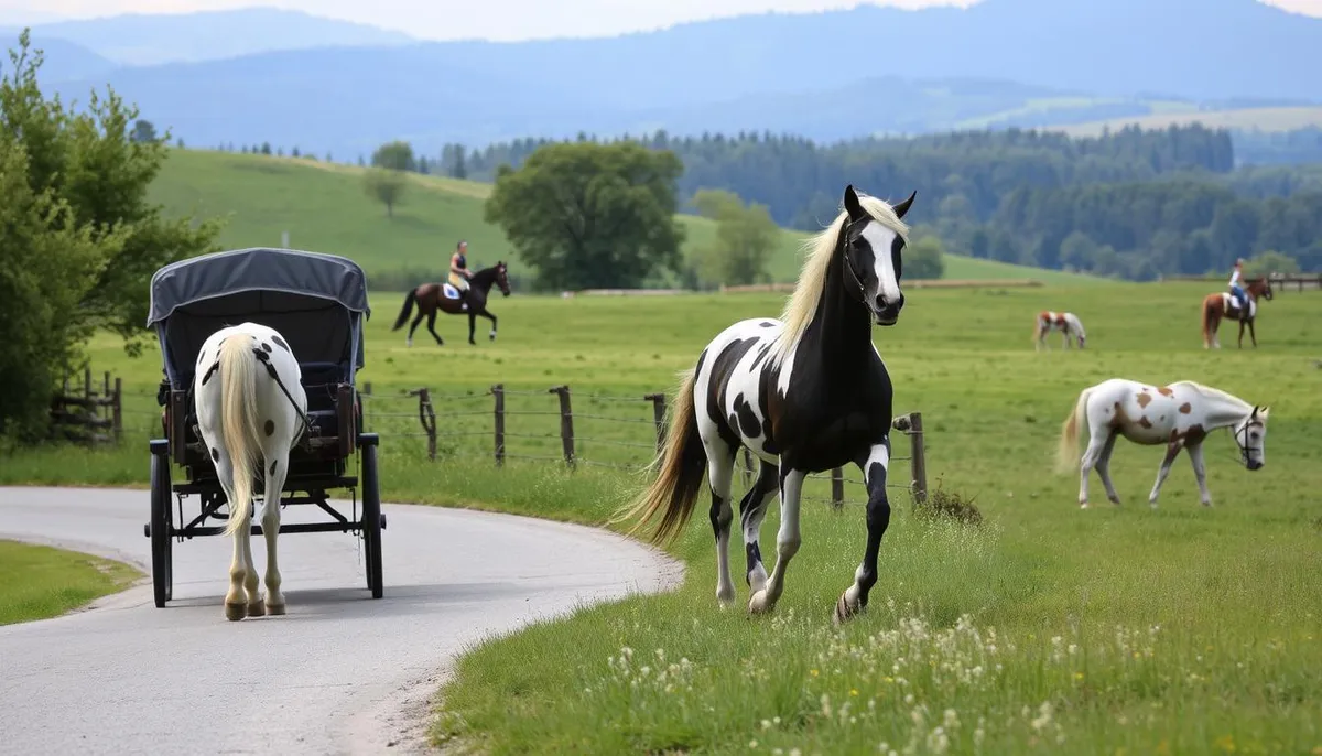 chevaux pie dans les disciplines et au quotidien