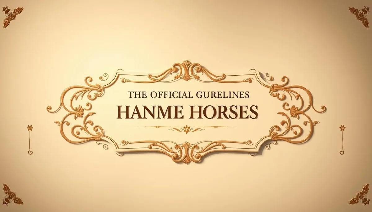 Règles officielles nom pour cheval