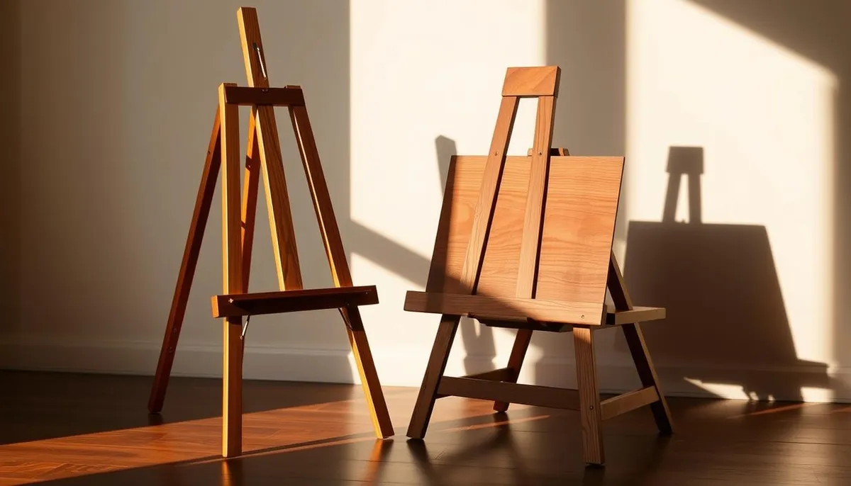 Chevalet en bois et chevalet de table