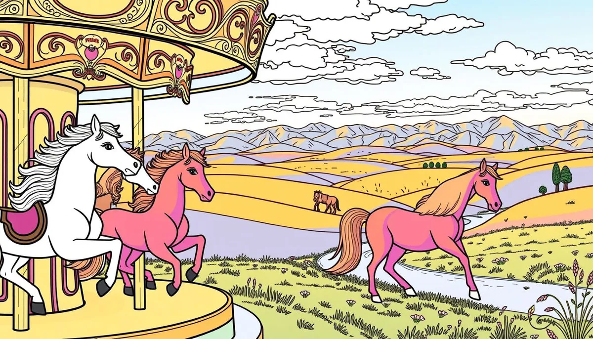 Thèmes populaires de cheval à colorier et coloriage gratuit cheval