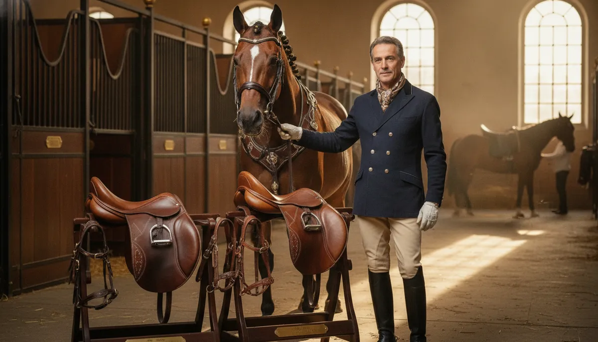 homme cheval sellerie française haut de gamme