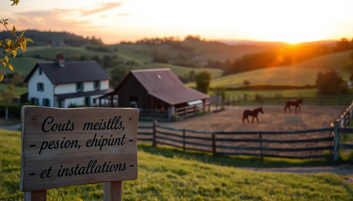 Coûts mensuels: pension, hébergement et installations