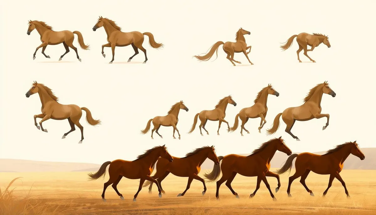 Variations pas à pas poses et mouvements