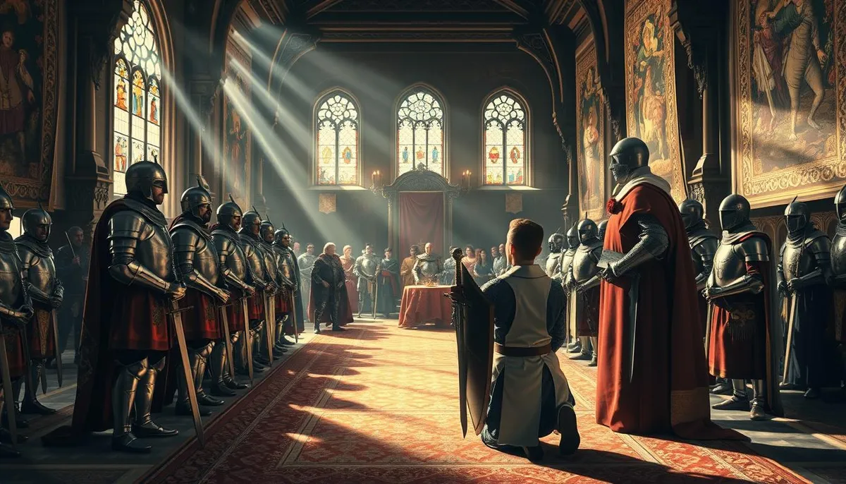 Formation du chevalier et adoubement