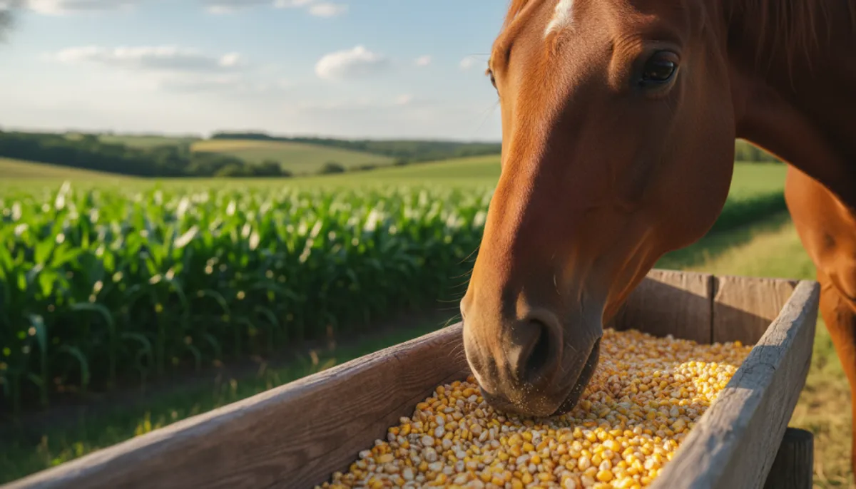 alimentation au maïs pour chevaux