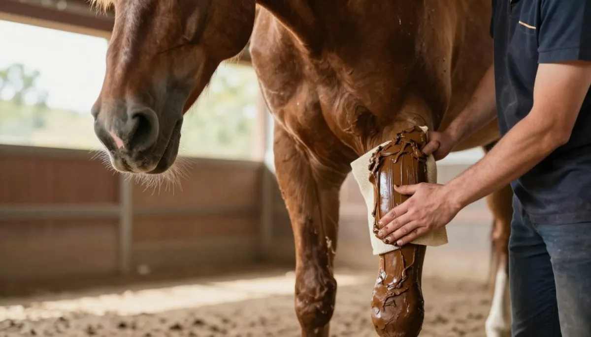 application argile cheval