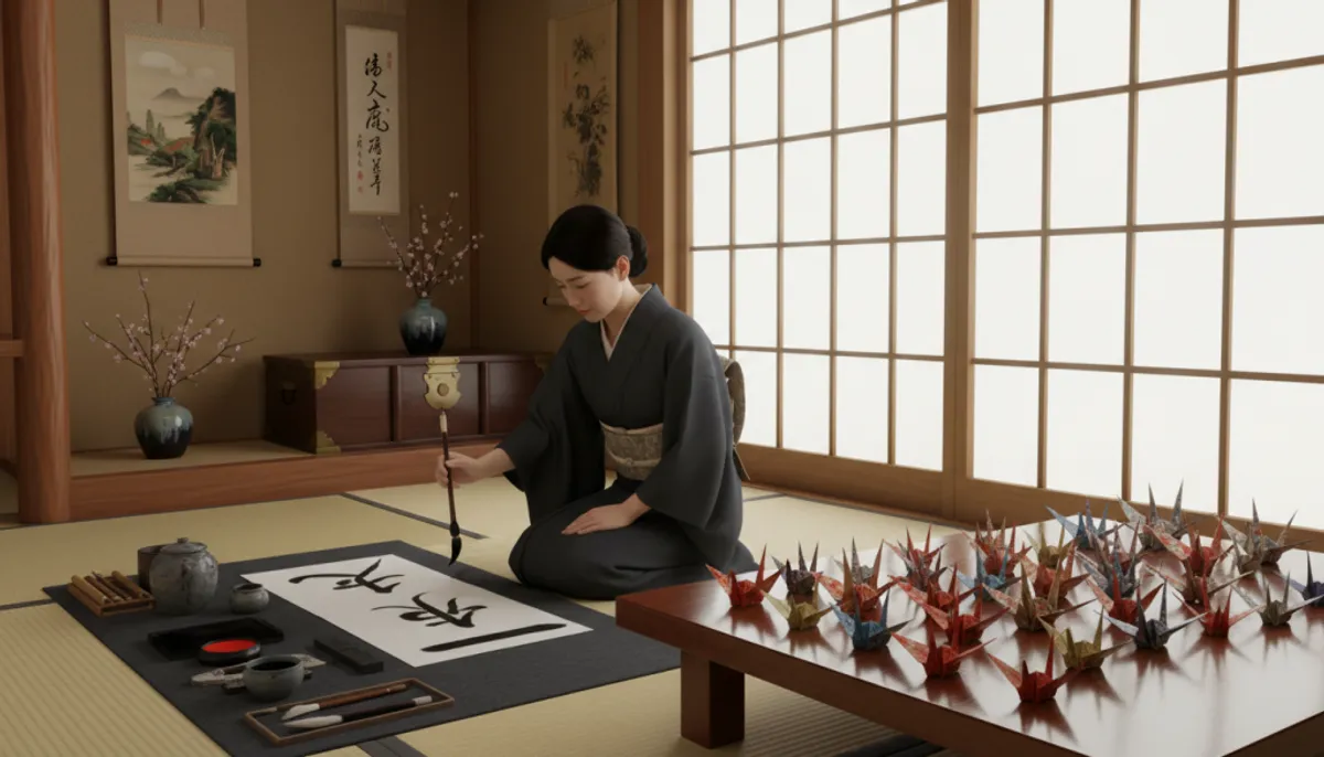 arts traditionnels japonais calligraphie origami
