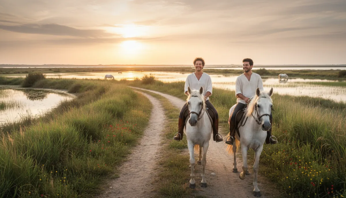balade à cheval en Camargue