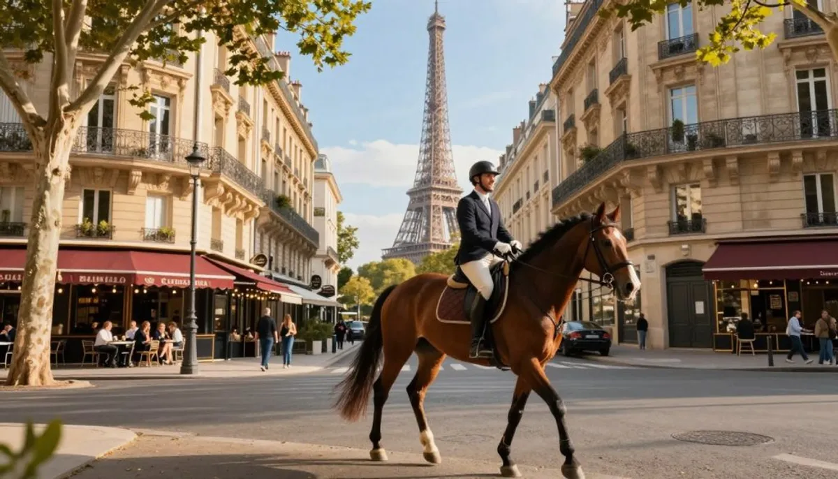 पेरिस में घुड़सवारी: पाठ एवं नगर में घुड़सवारी