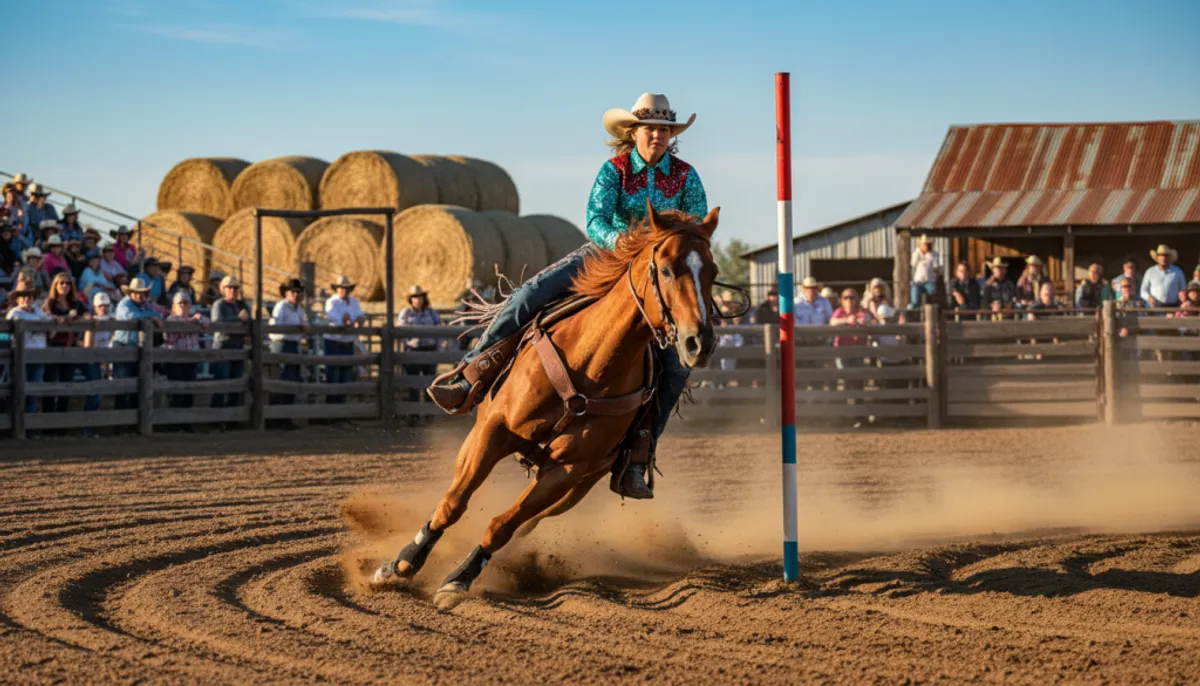 barrel racing pole bending rodéo western