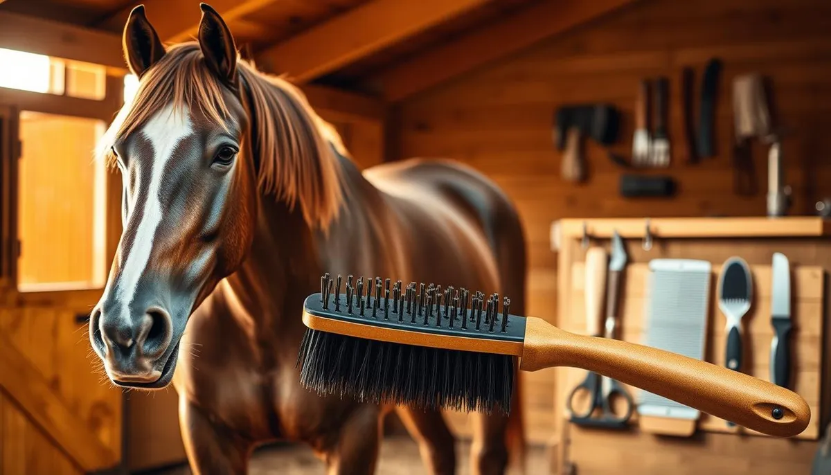 brosse pour cheval adaptée à la saison et à la pratique