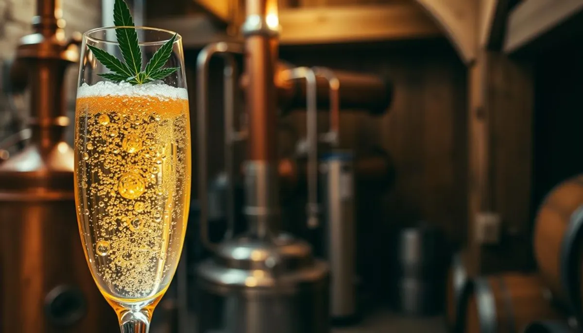Cannabis-infused bubbly production Cannabis-infused bubbly production