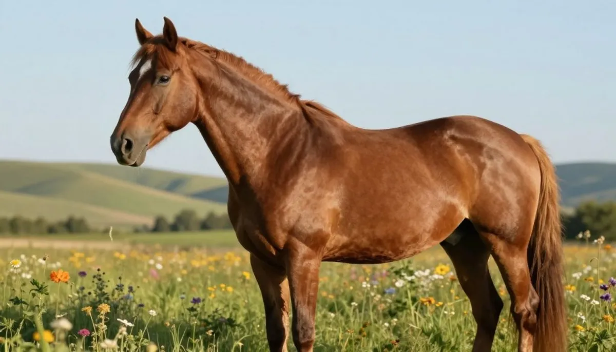 caballo de pelaje marrón caballo de pelaje marrón