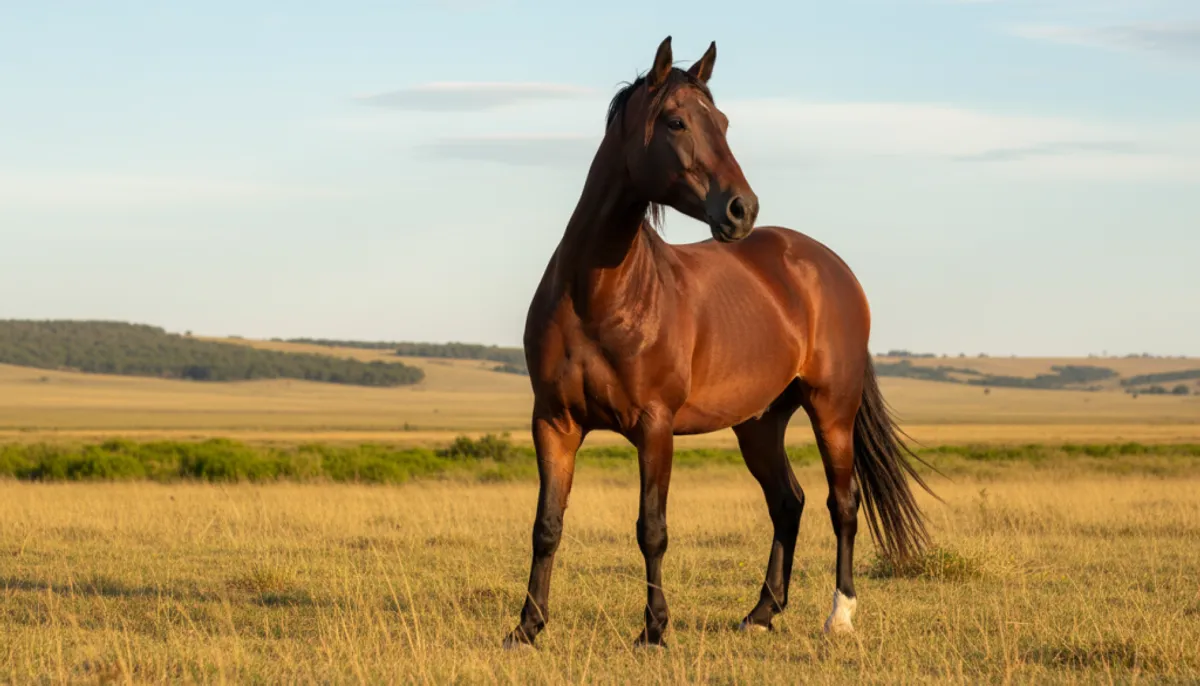 cheval criollo robuste dans les plaines