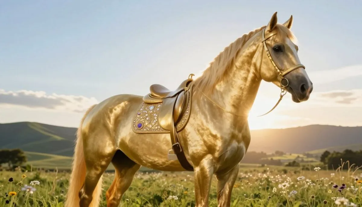 goldenes Pferd goldenes Pferd