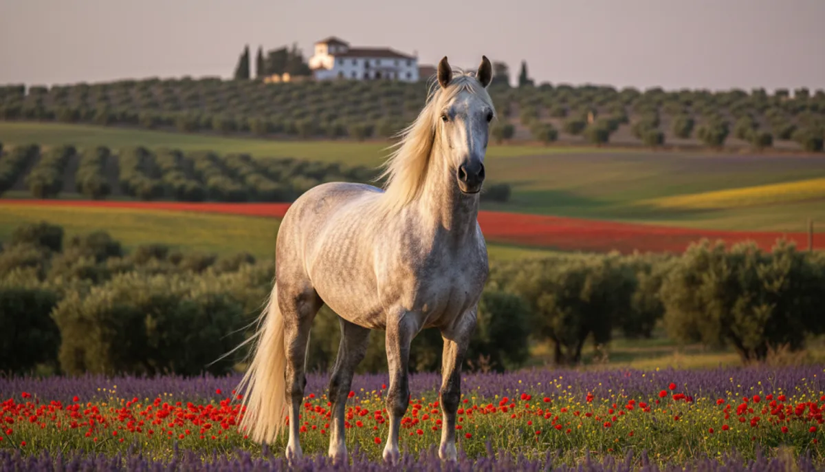 cheval ibérique élégant et noble
