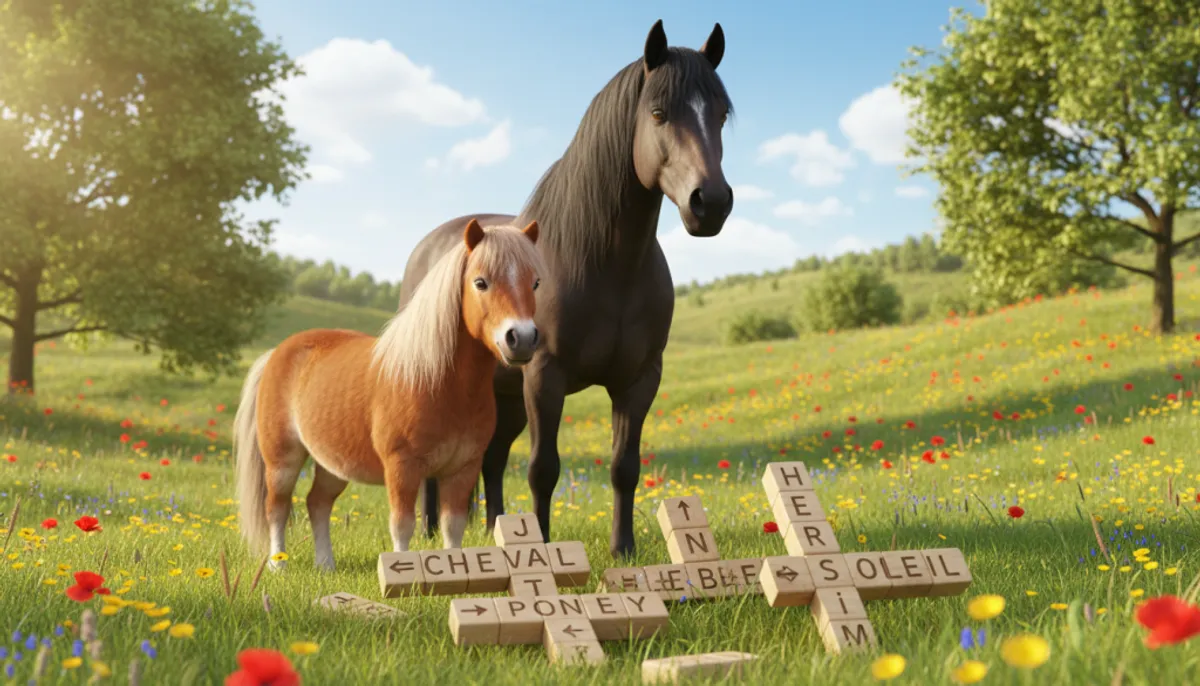 cheval ou poney mots fléchés
