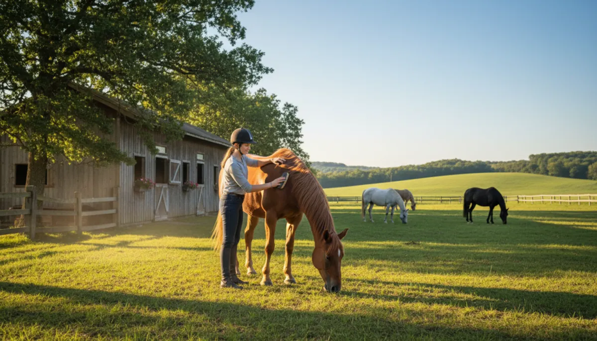 demi pension cheval pour débutant