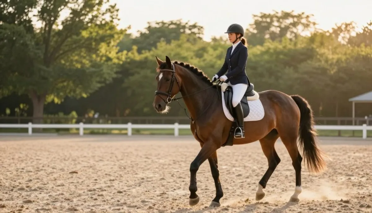 détente sur la piste équestre