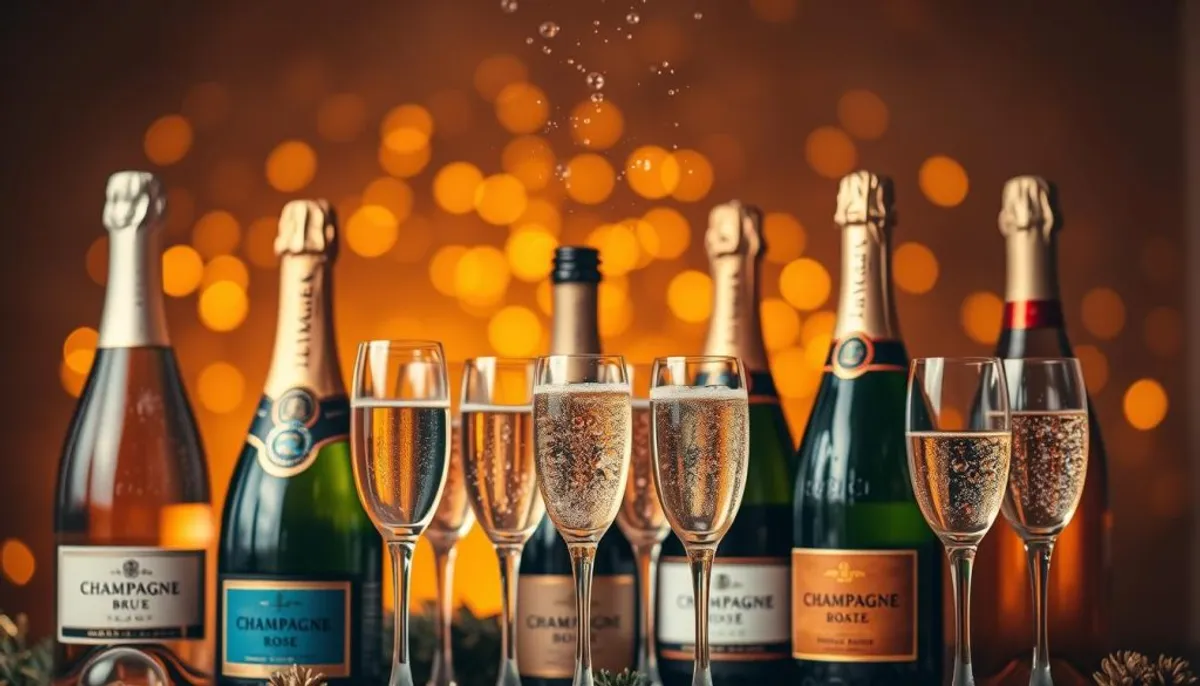 Different types of Champagne for holiday celebrations