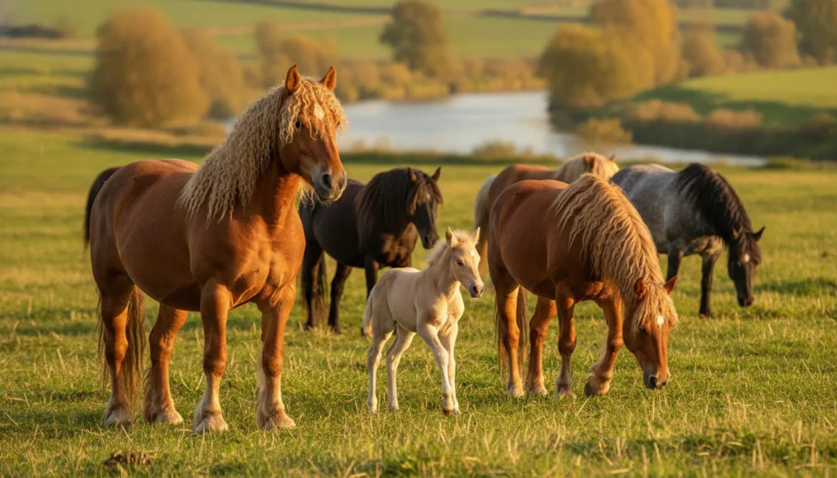 diversité de tailles cheval curly