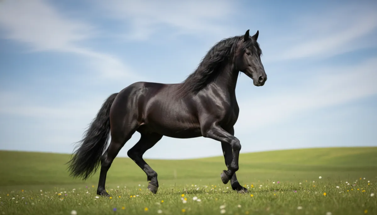 élégance du Frison Le meilleur race de cheval : caractéristiques et conseils