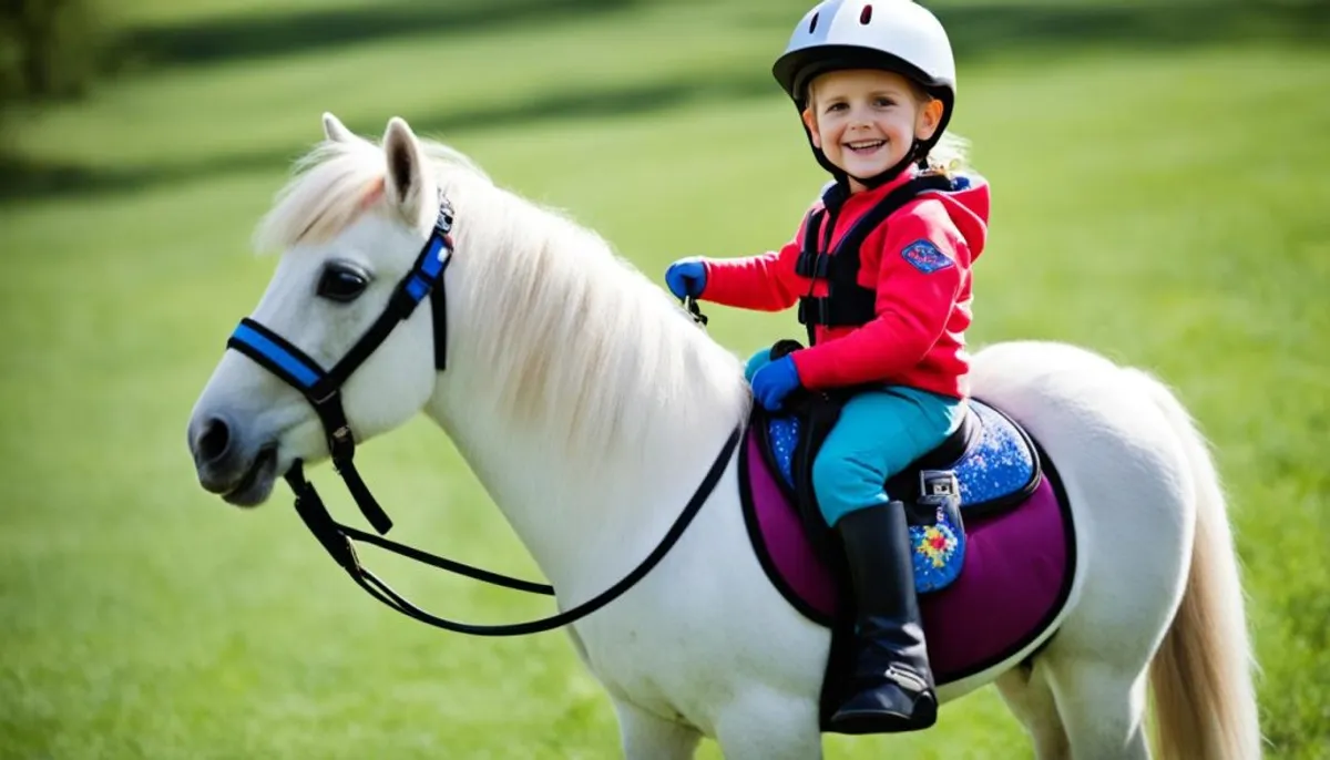 enfant apprenant l'équitation baby poney