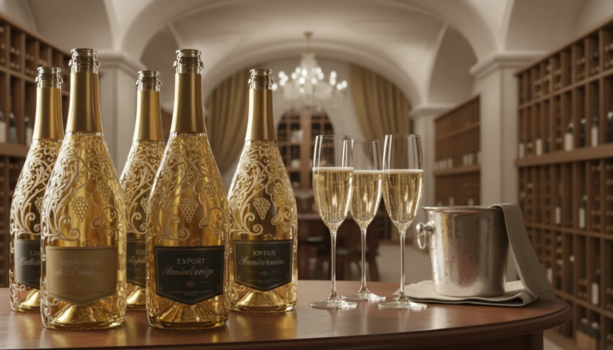engraved champagne
