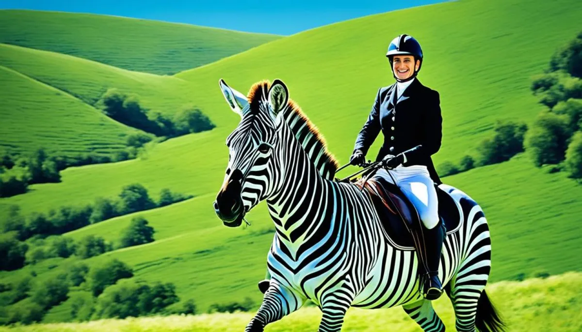 equitation zebre