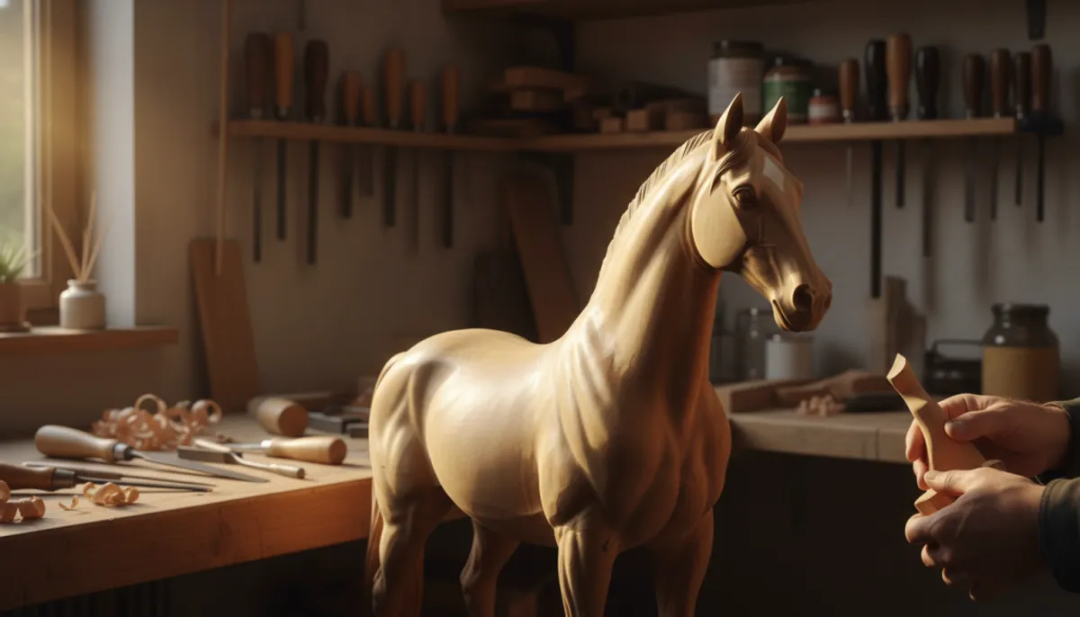 fabrication artisanale cheval en bois