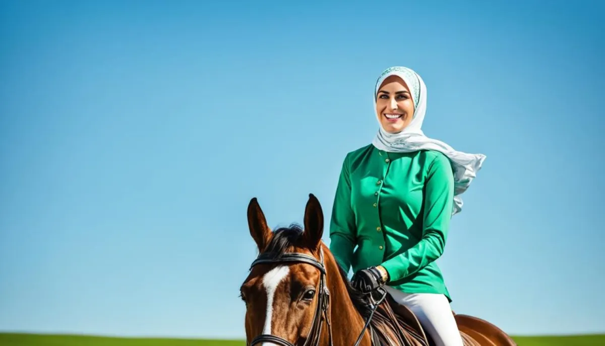 Femme musulmane à cheval