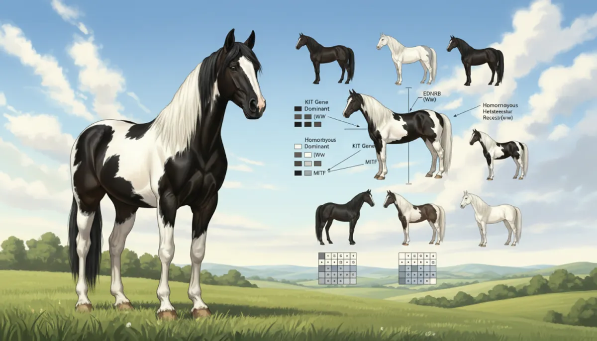 génétique des robes pie cheval