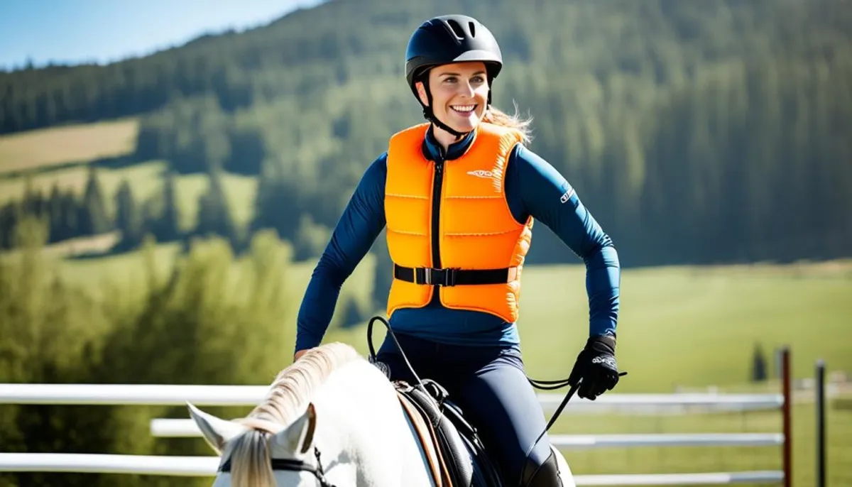 gilet gonflable sécurité cheval