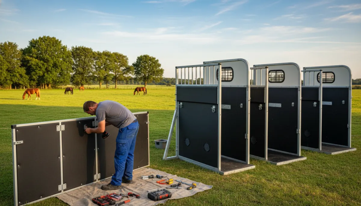 installation montage box cheval