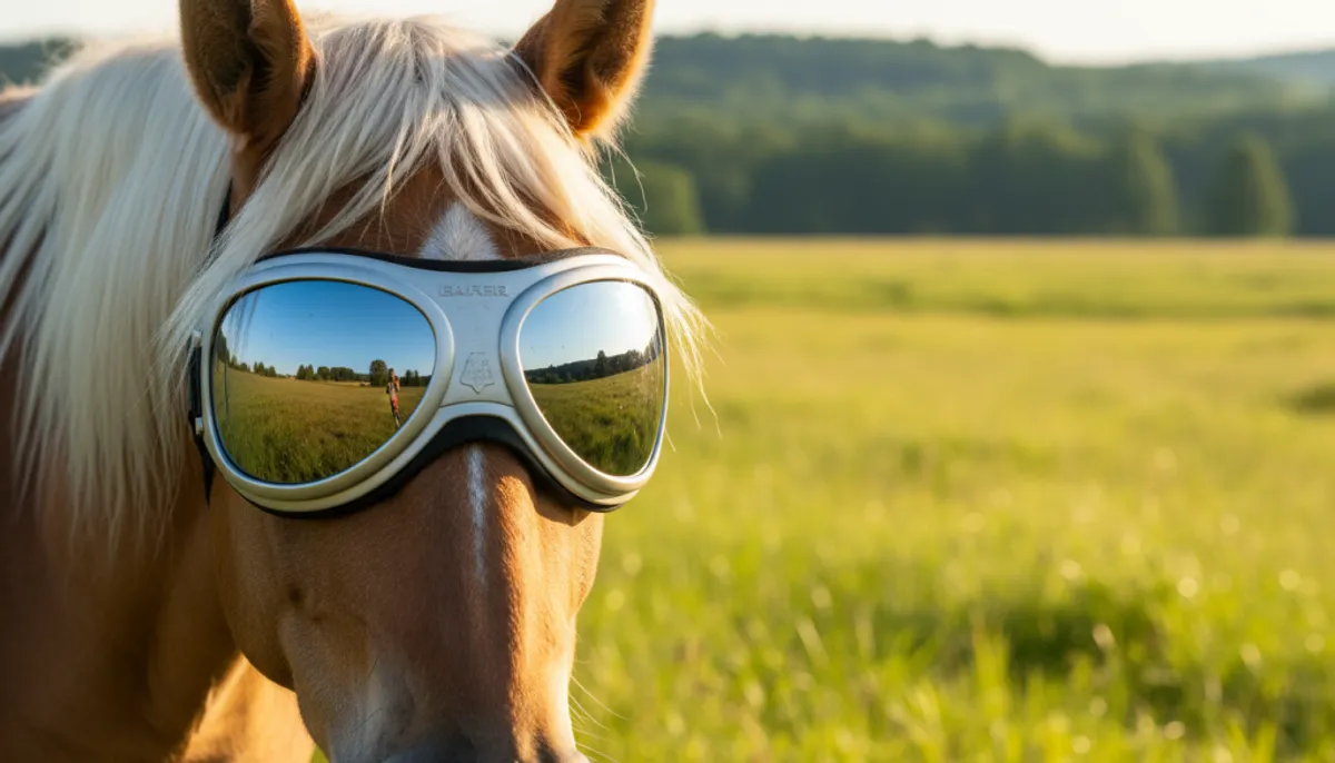 proteção olhos cavalos UV