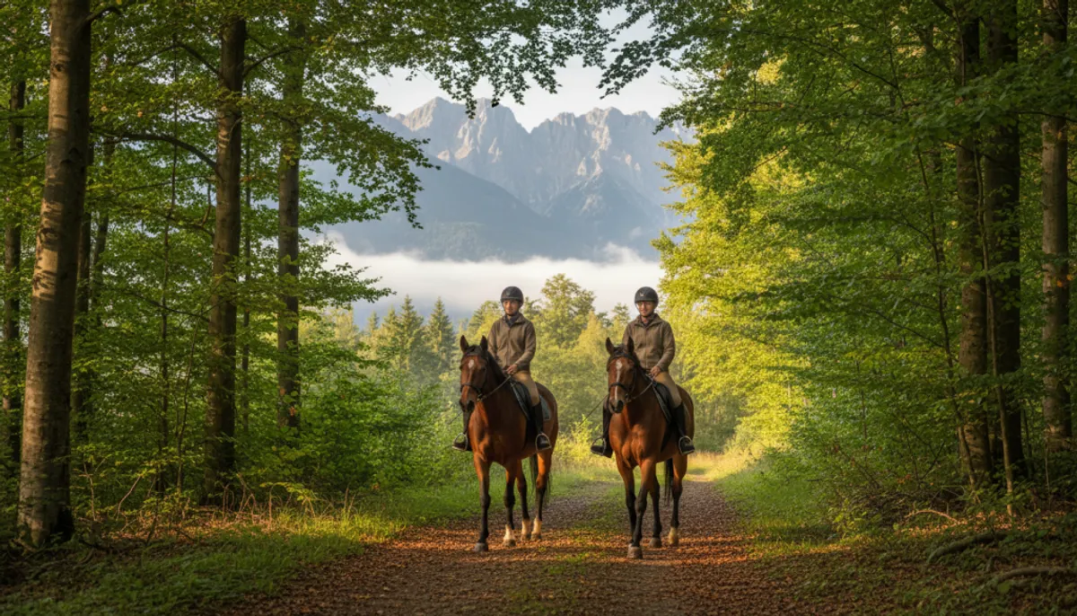 Randonnée à cheval en forêt Annecy