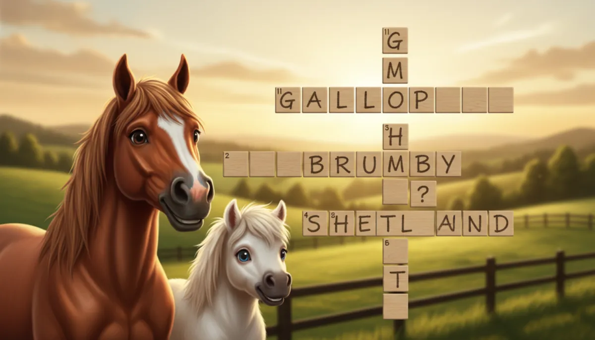 solutions mots fléchés cheval poney