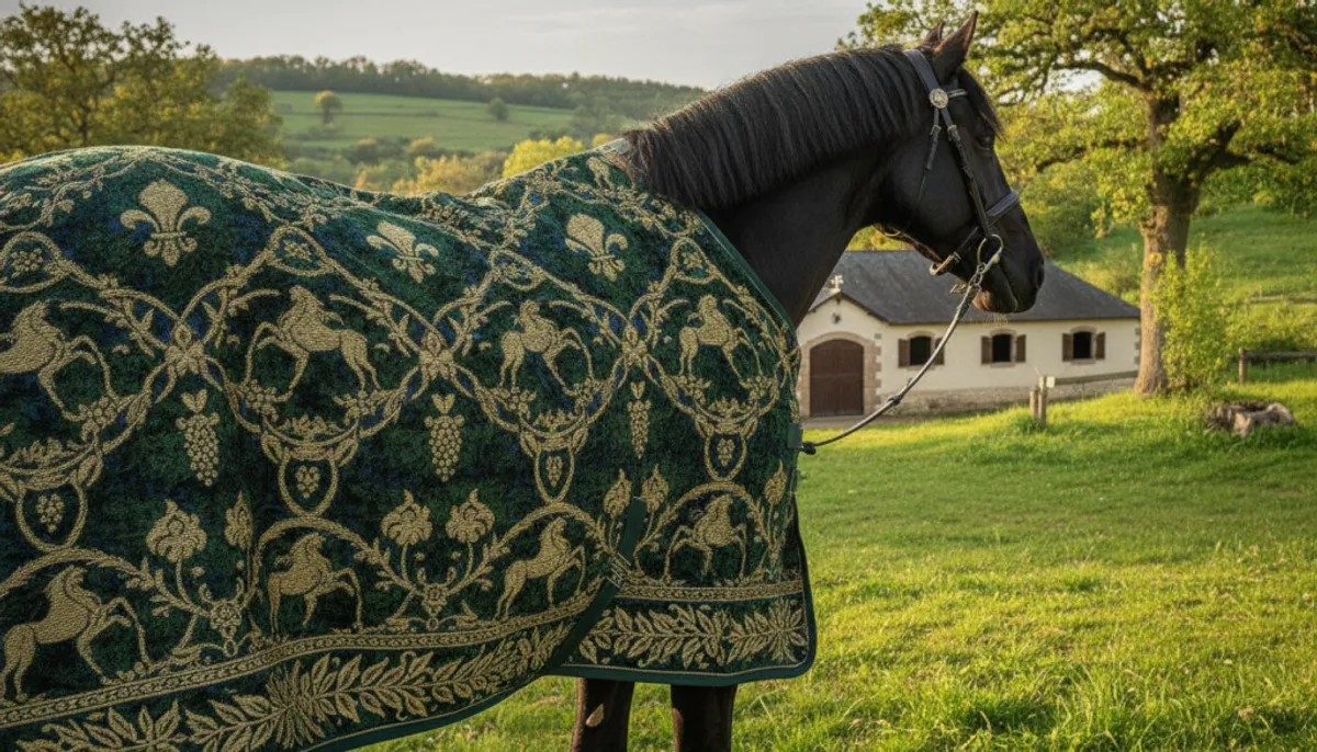 Alfombrilla de caballo a medida y fabricada en Francia única