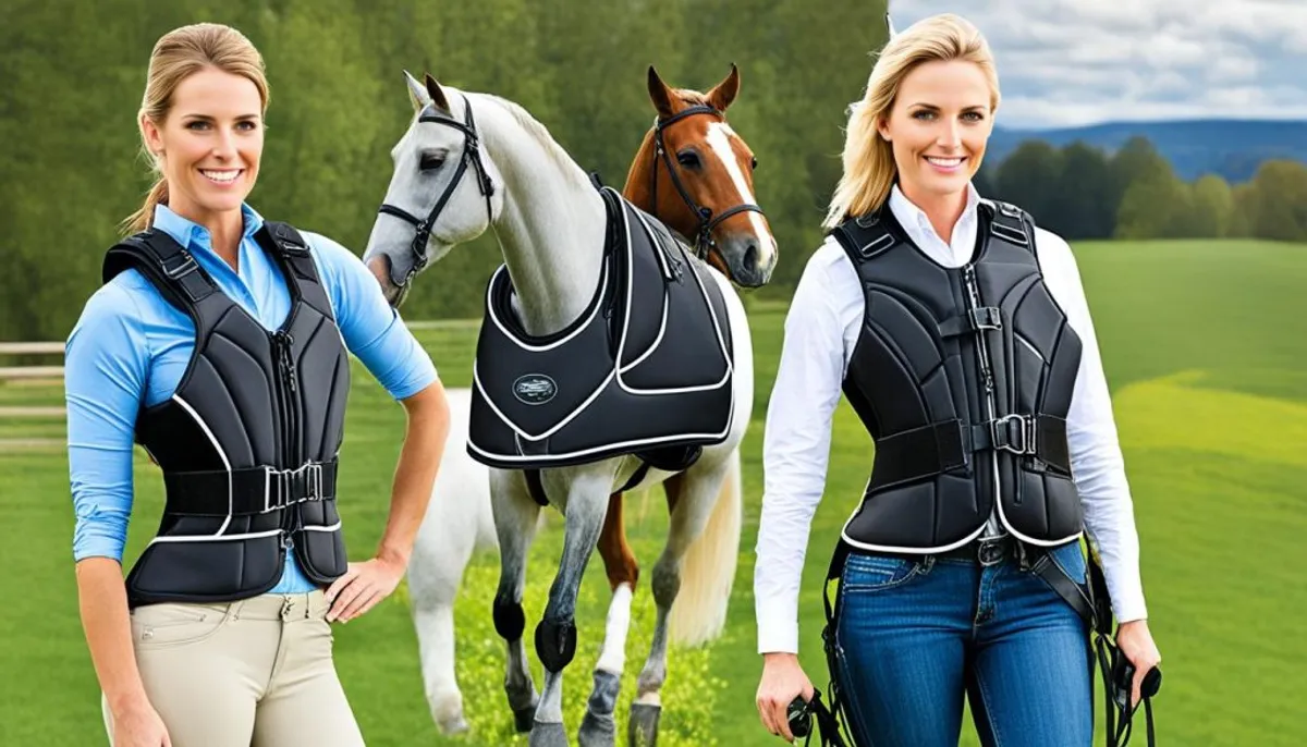 types de gilets de protection équitation